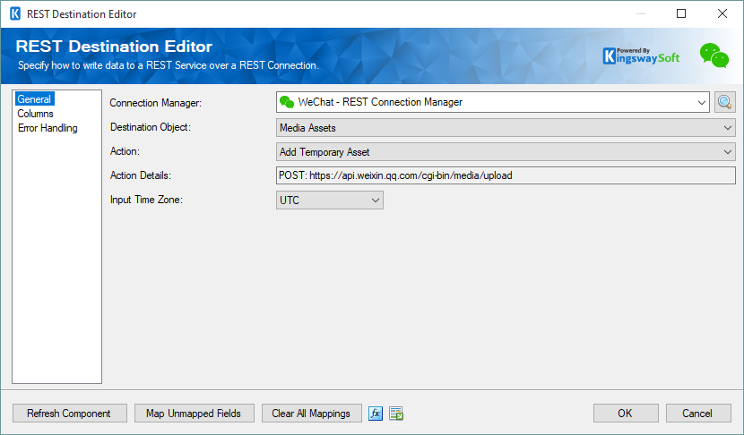 SSIS WeChat Destination Component